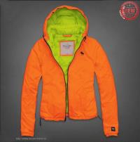 dames abercrombie fitch donsjassen hooded af oranje groen Originele Prijs 9ffik707